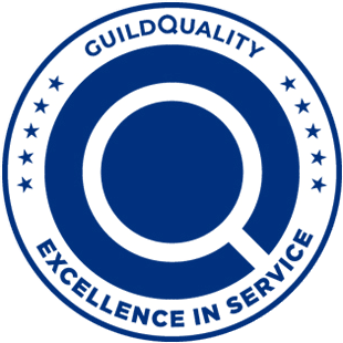 The badge for GuildQuality Excellence in Service.