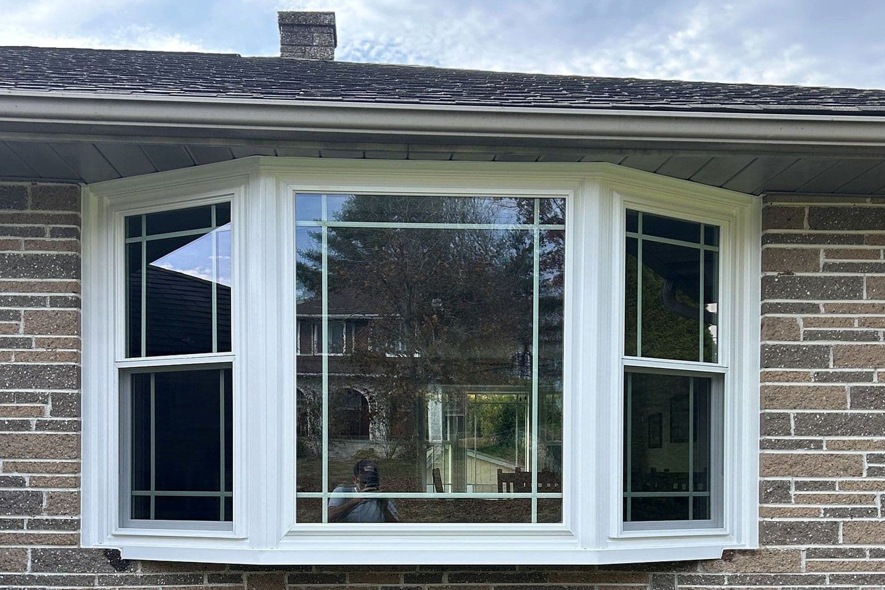 Bay replacement window exterior installation by Kubala Home Improvement